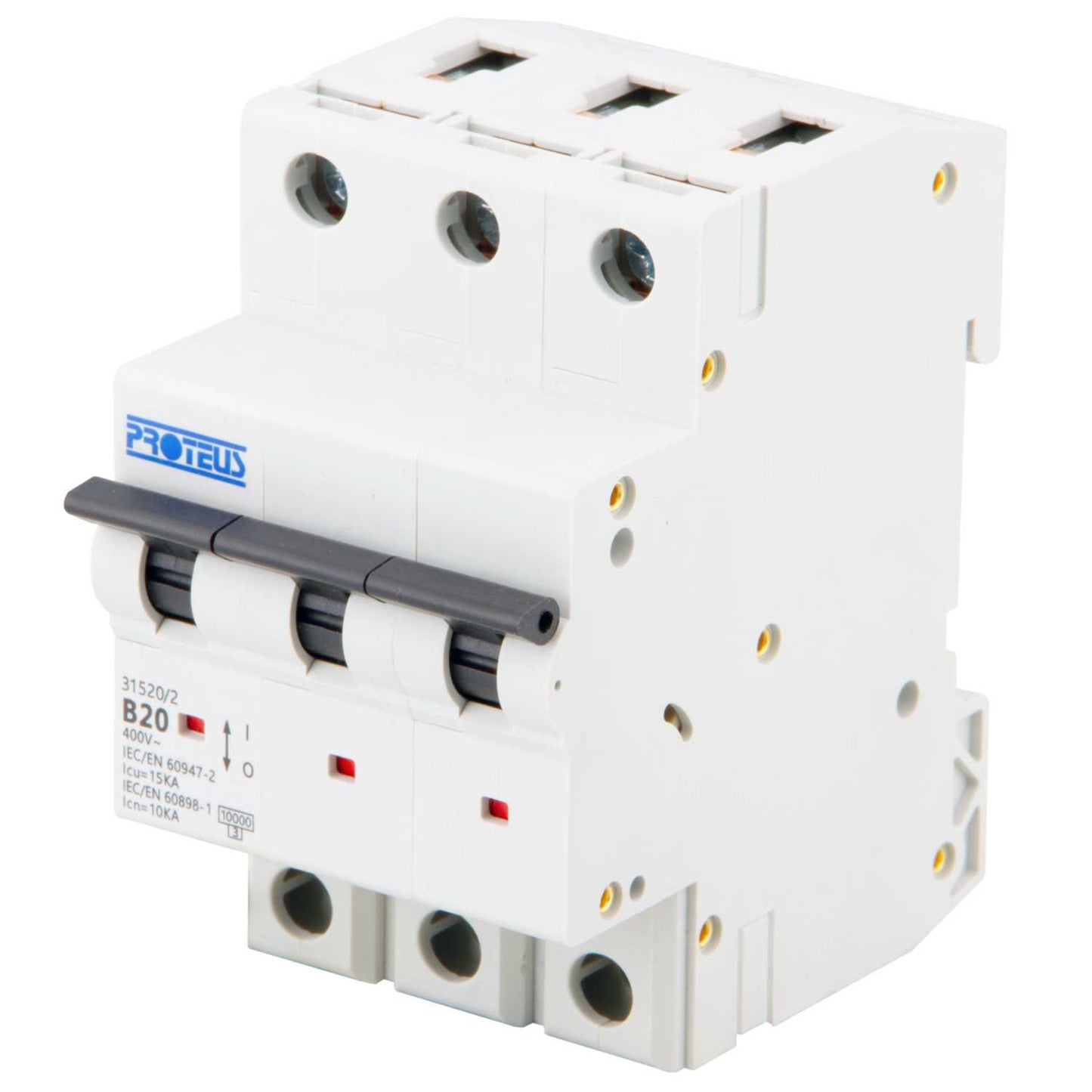 Proteus 20A Triple Pole 15kA B Curve MCB