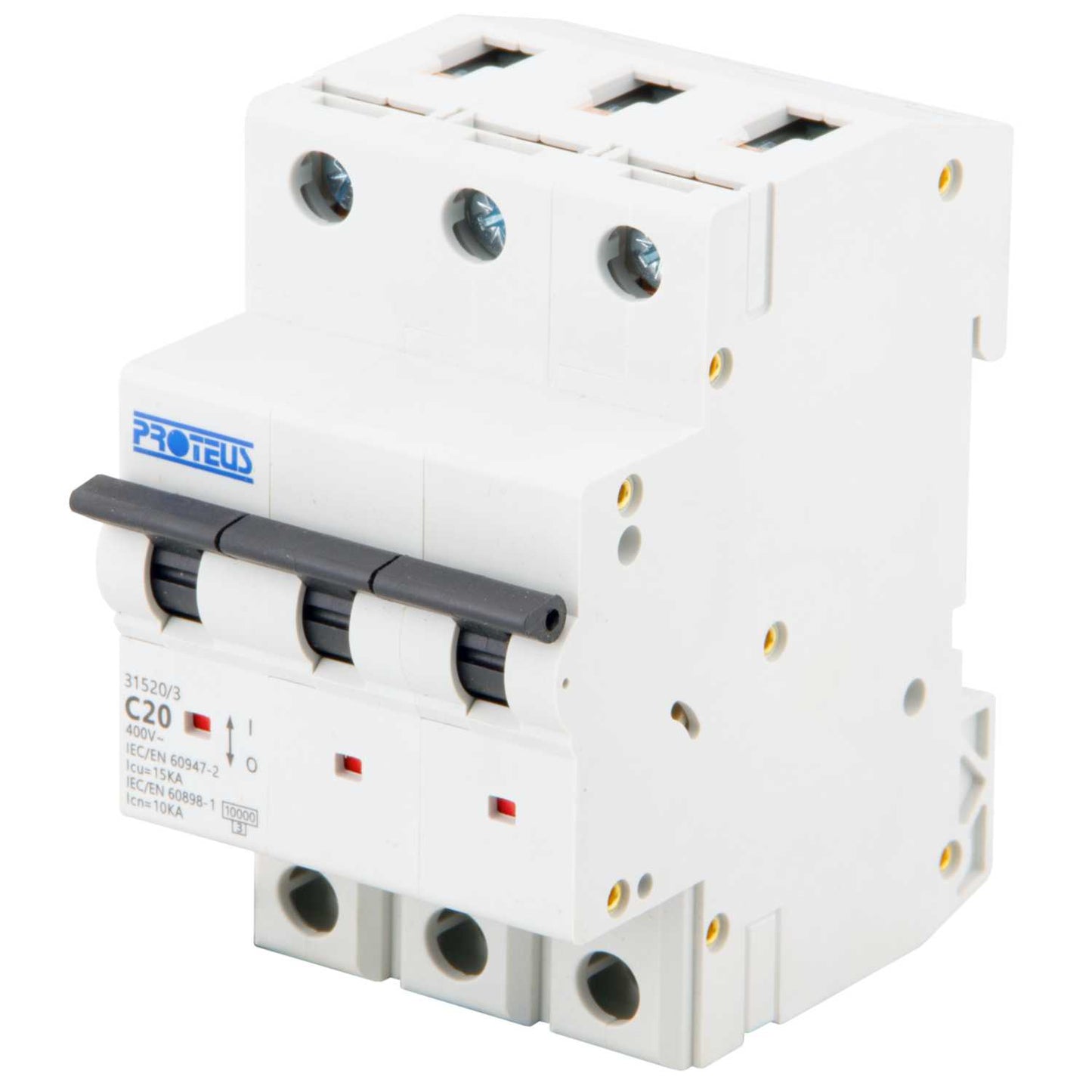 Proteus 20A Triple Pole 15kA C Curve MCB