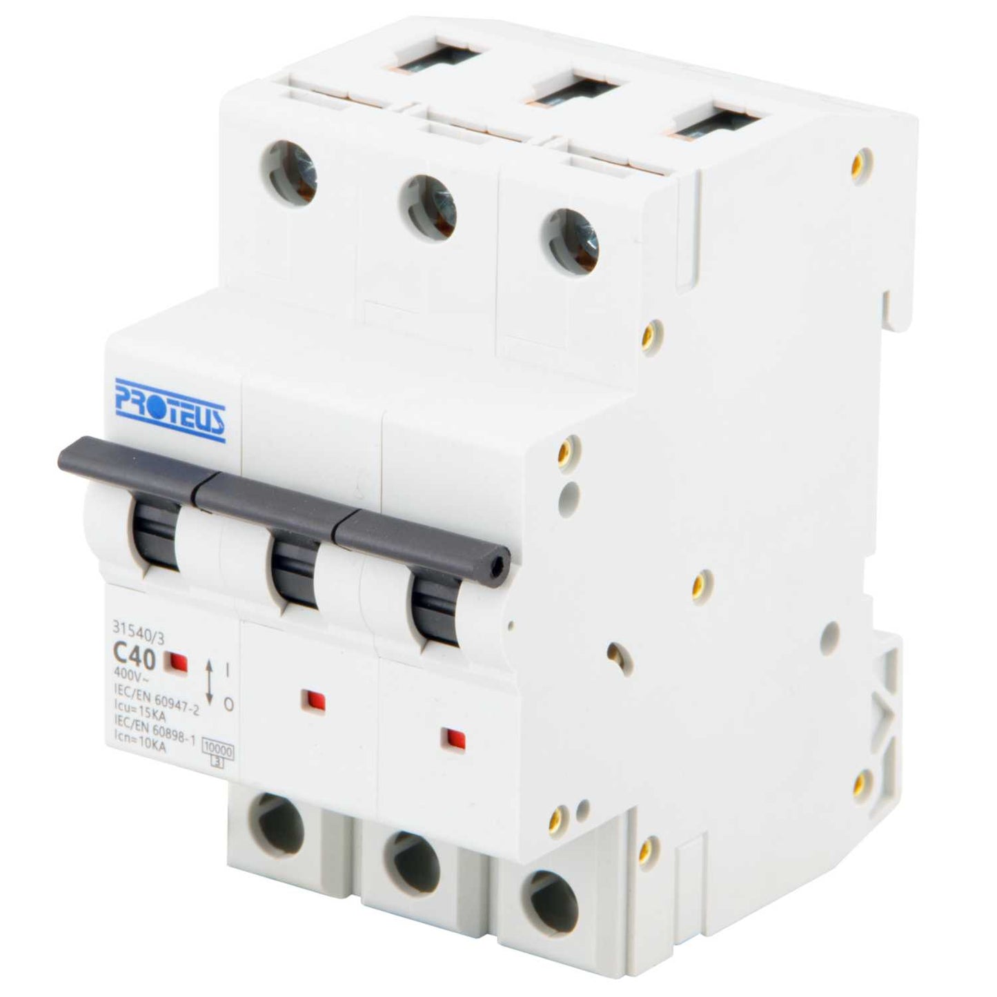 Proteus 40A Triple Pole 15kA C Curve MCB