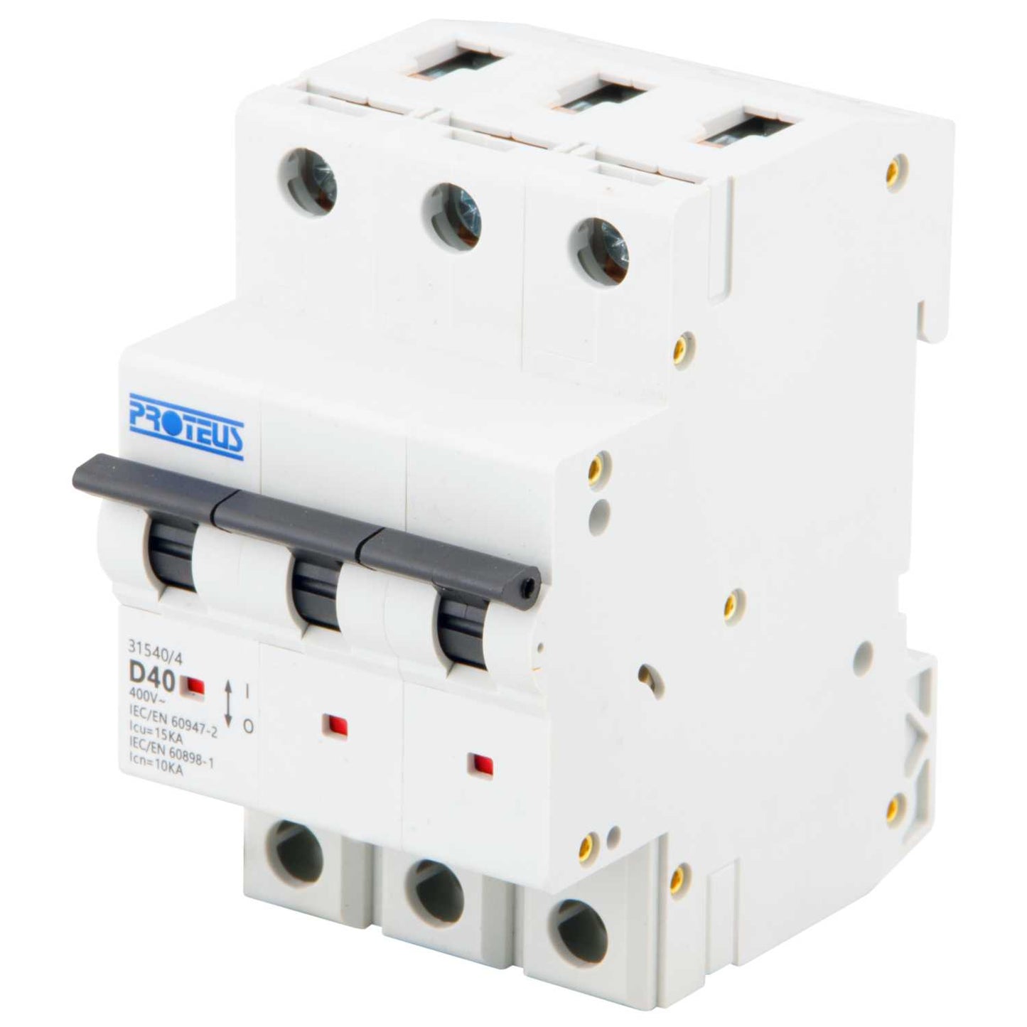 Proteus 40A Triple Pole 15kA D Curve MCB