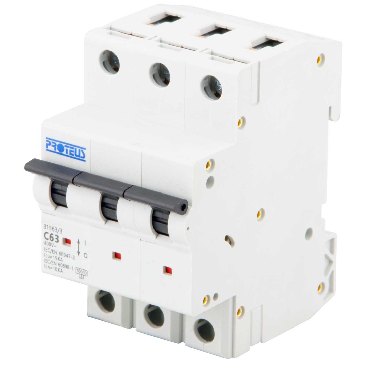 Proteus 63A Triple Pole 15kA C Curve MCB