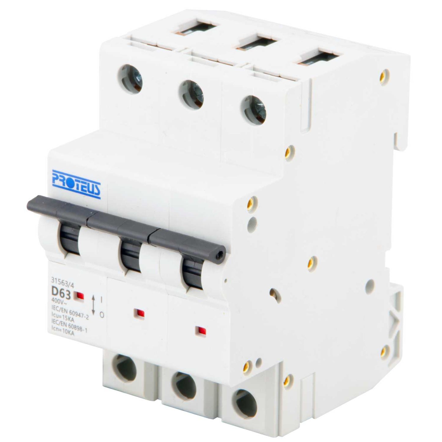 Proteus 63A Triple Pole 15kA D Curve MCB