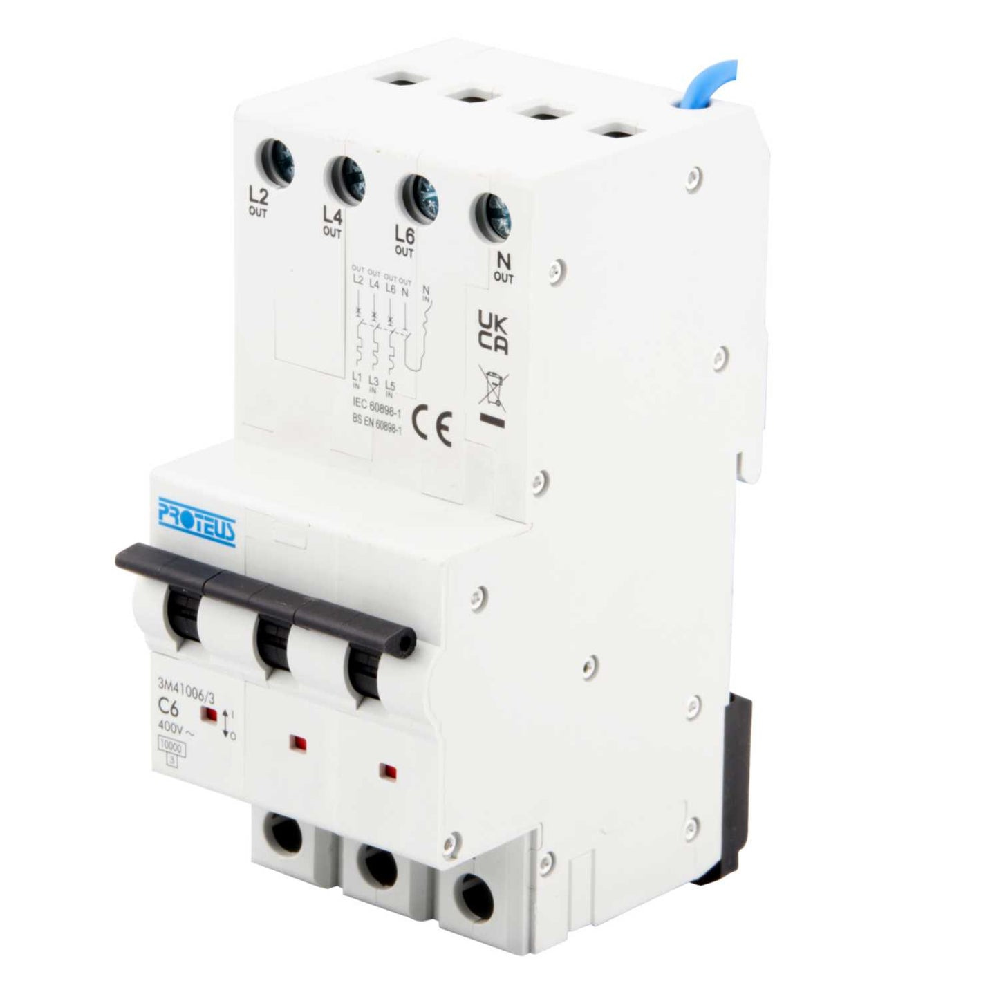 Proteus 6A 3 Module 4 Pole 10kA C Curve MCB