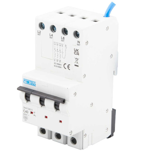 Proteus 40A 3 Module 4 Pole 10kA C Curve MCB
