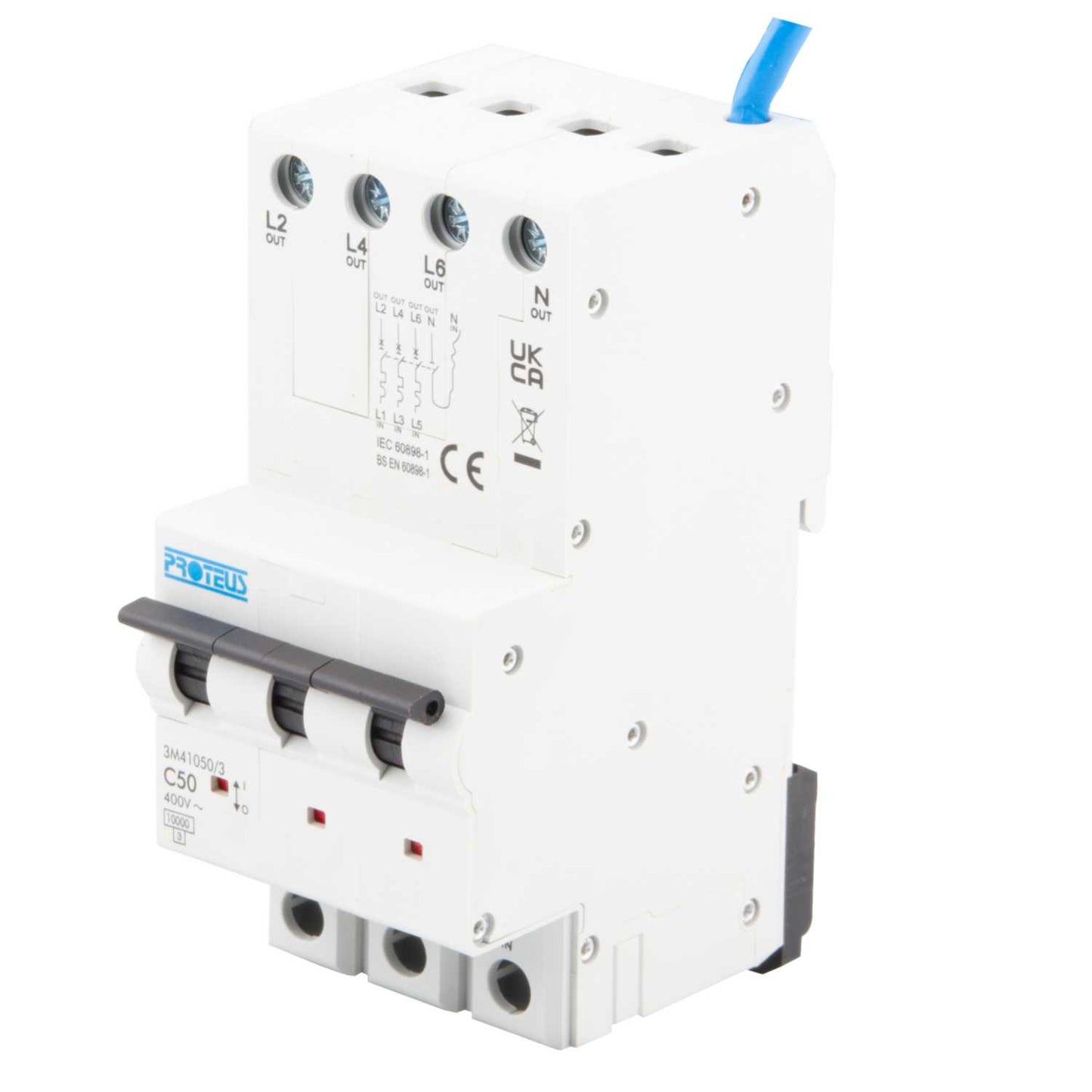 Proteus 50A 3 Module 4 Pole 10kA C Curve MCB