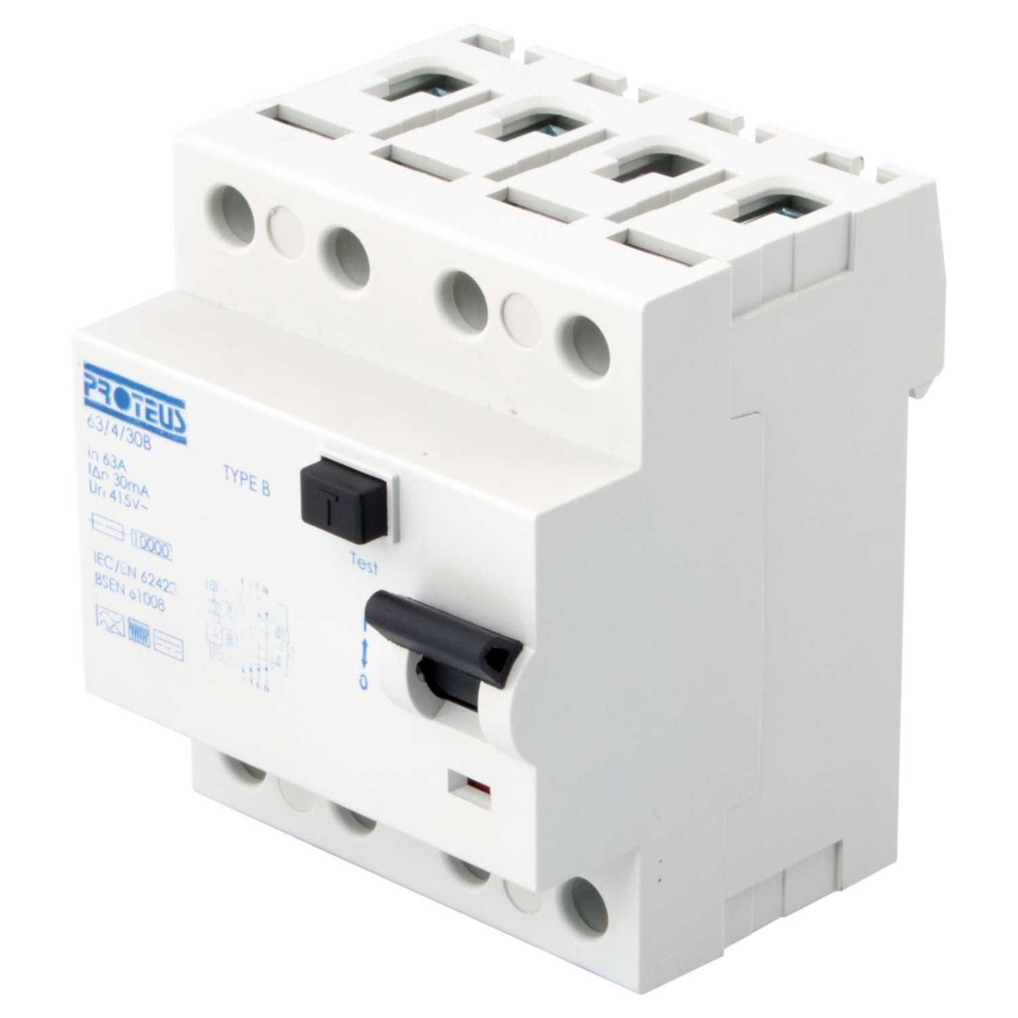 Proteus 63A 4 Pole Type B 30mA RCD