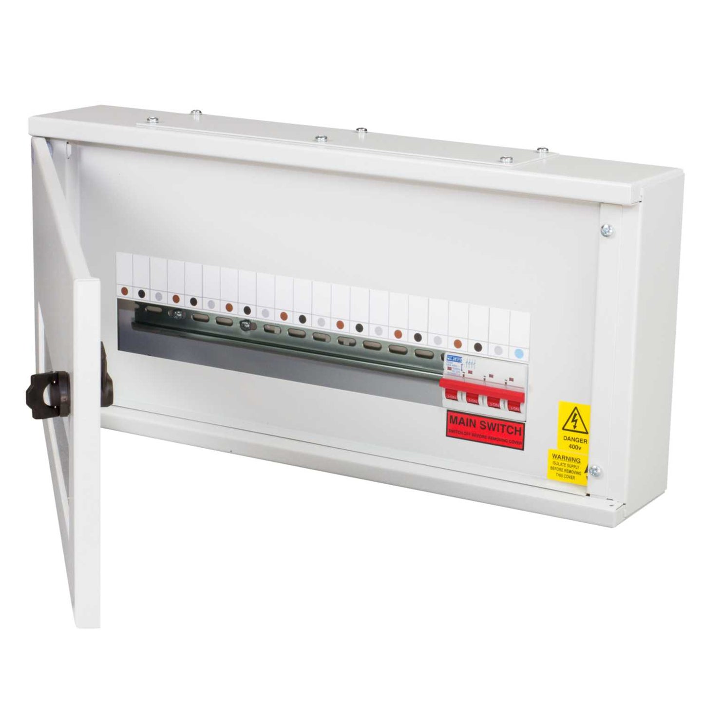 Proteus 6 Way TP+N Type B Horizontal Distribution Board 100A Incomer with Clear Door