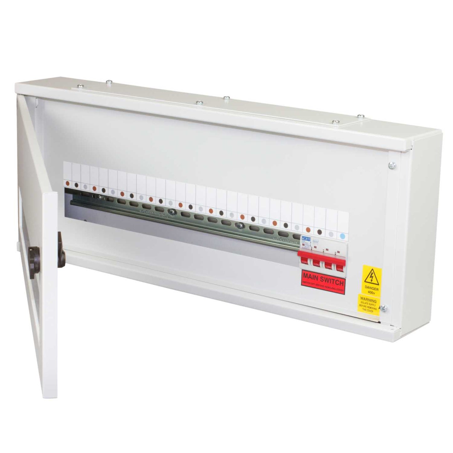 Proteus 8 Way TP+N Type B Horizontal Distribution Board 100A Incomer with Clear Door