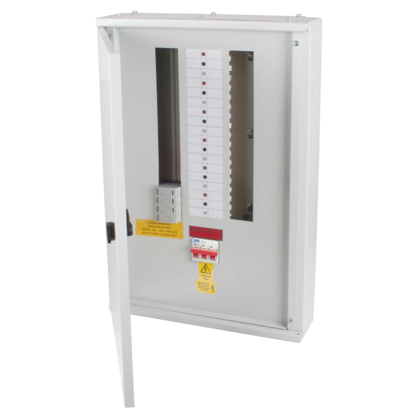 Proteus 11 Way TP+N Type B Distribution Board with 125A Incomer and Type 1+2 SPD