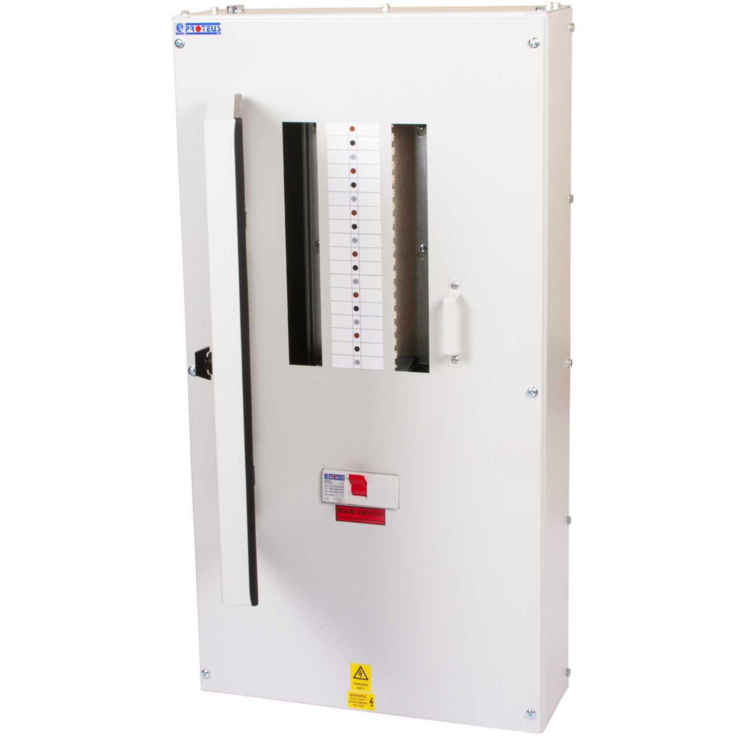 Proteus 12 Way TP+N Type B Distribution Board with 250A Isolator Incomer
