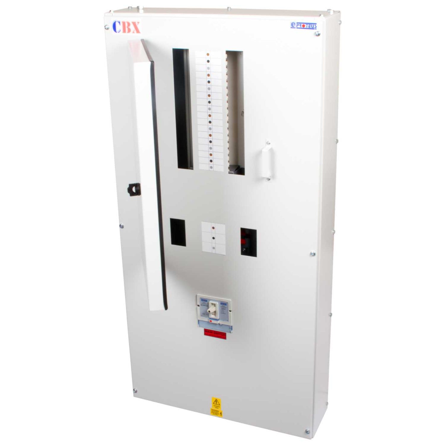 Proteus 12 + 2 Way TP+N MCB Combination Board with 250A Isolator Incomer