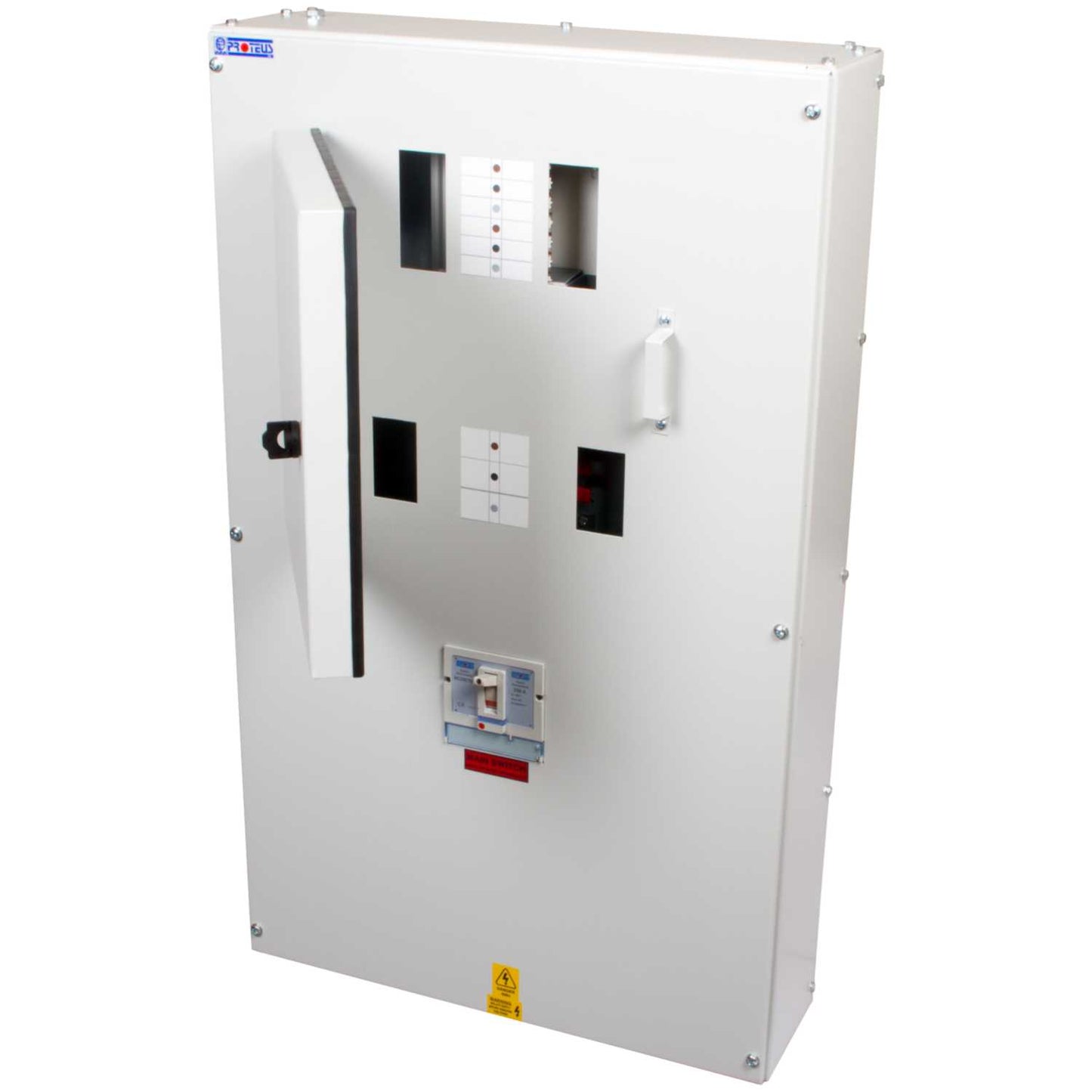 Proteus 4 + 2 Way TP+N MCB Combination Board with 250A Isolator Incomer