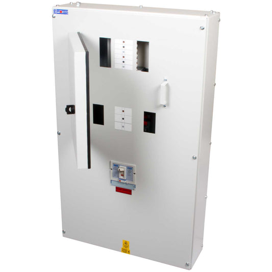 Proteus 4 + 2 Way TP+N MCB Combination Board with 250A Isolator Incomer