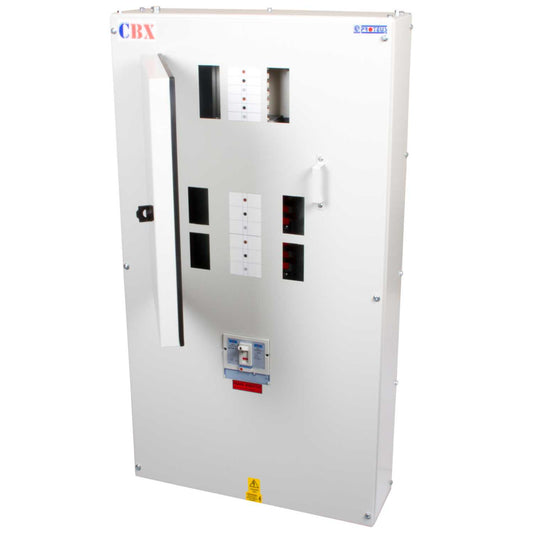 Proteus 4 + 4 Way TP+N MCB Combination Board with 250A Isolator Incomer