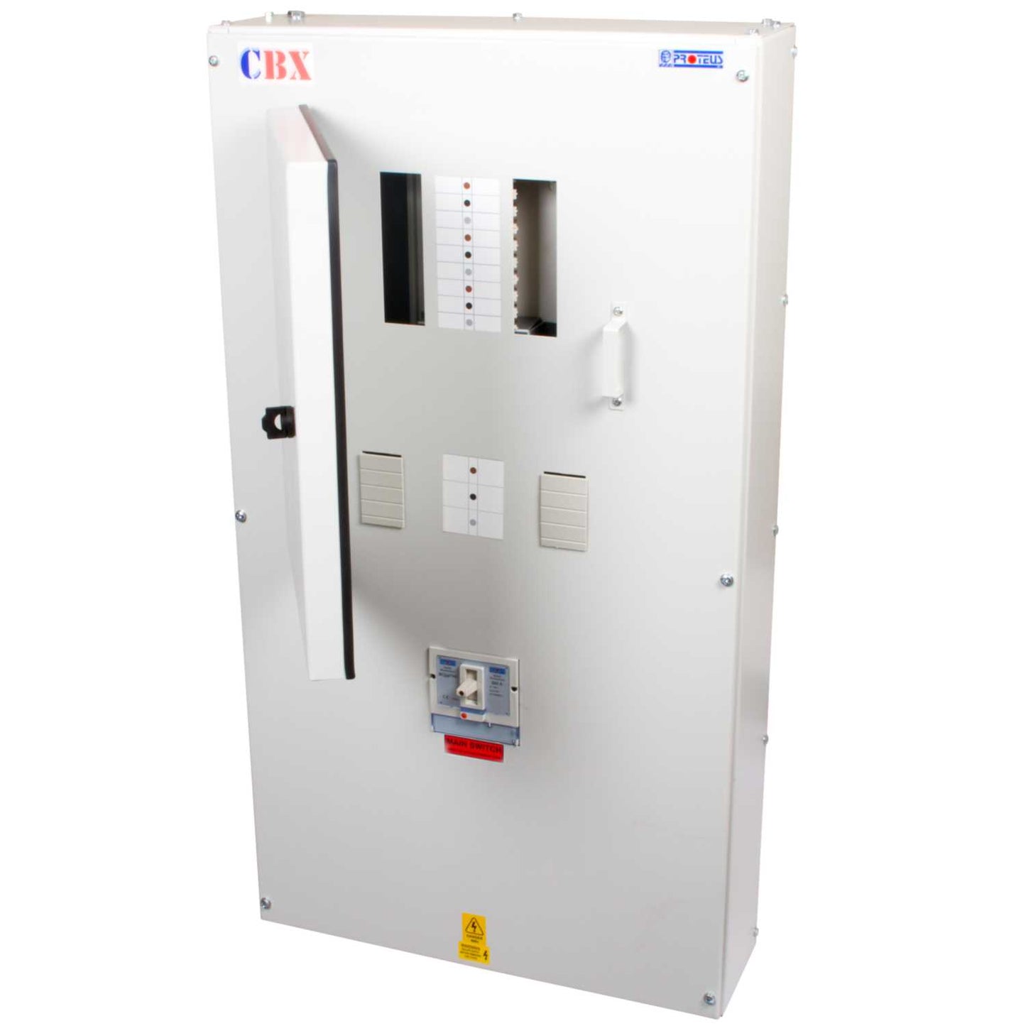 Proteus 6 + 2 Way TP+N MCB Combination Board with 250A Isolator Incomer
