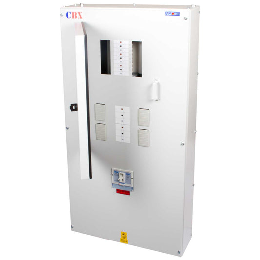 Proteus 6 + 4 Way TP+N MCB Combination Board with 200A Isolator Incomer