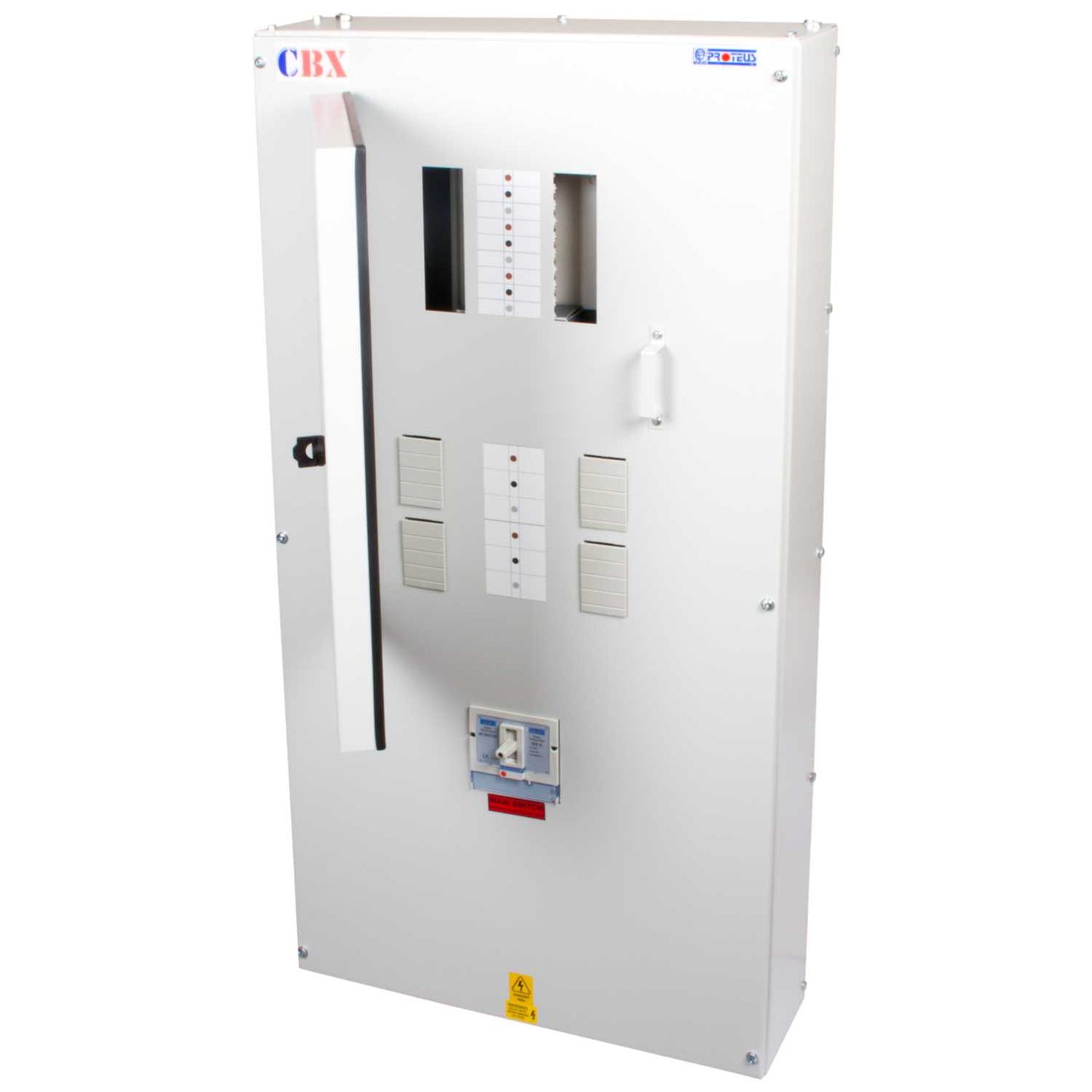 Proteus 6 + 4 Way TP+N MCB Combination Board with 250A Isolator Incomer