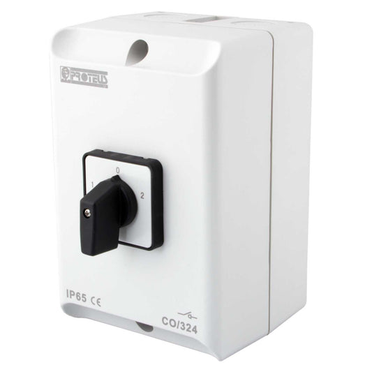 Proteus 32A 4 Pole 3 Position Changeover Switch IP65