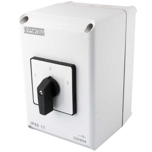 Proteus 63A 4 Pole 3 Position Changeover Switch IP65
