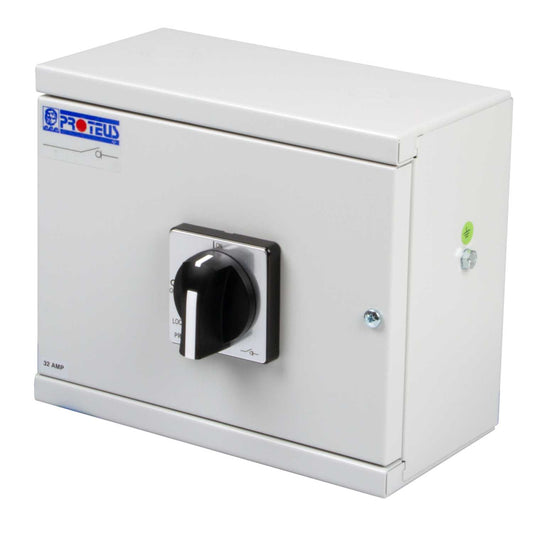 Proteus Euro 32A TP+N Metal Isolator Switch Disconnector
