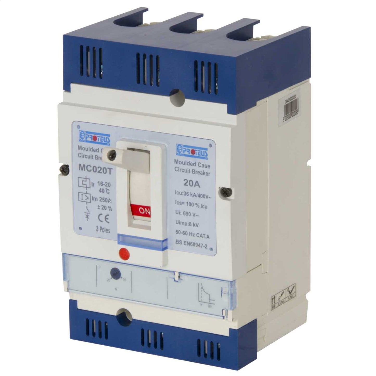 Proteus 20A Triple Pole 36kA Mccb