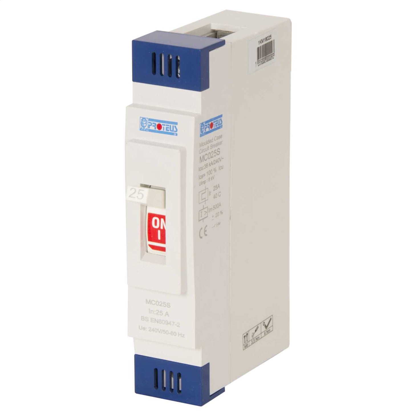 Proteus 25A Single Pole 36kA Mccb