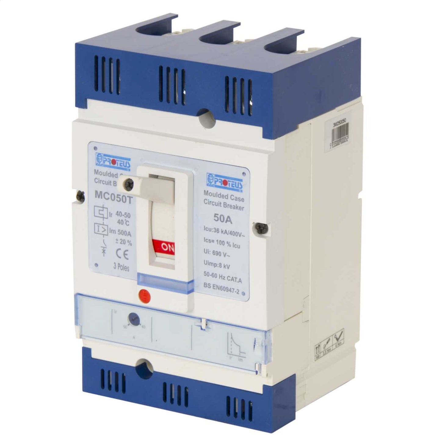 Proteus 50A Triple Pole 36kA Mccb