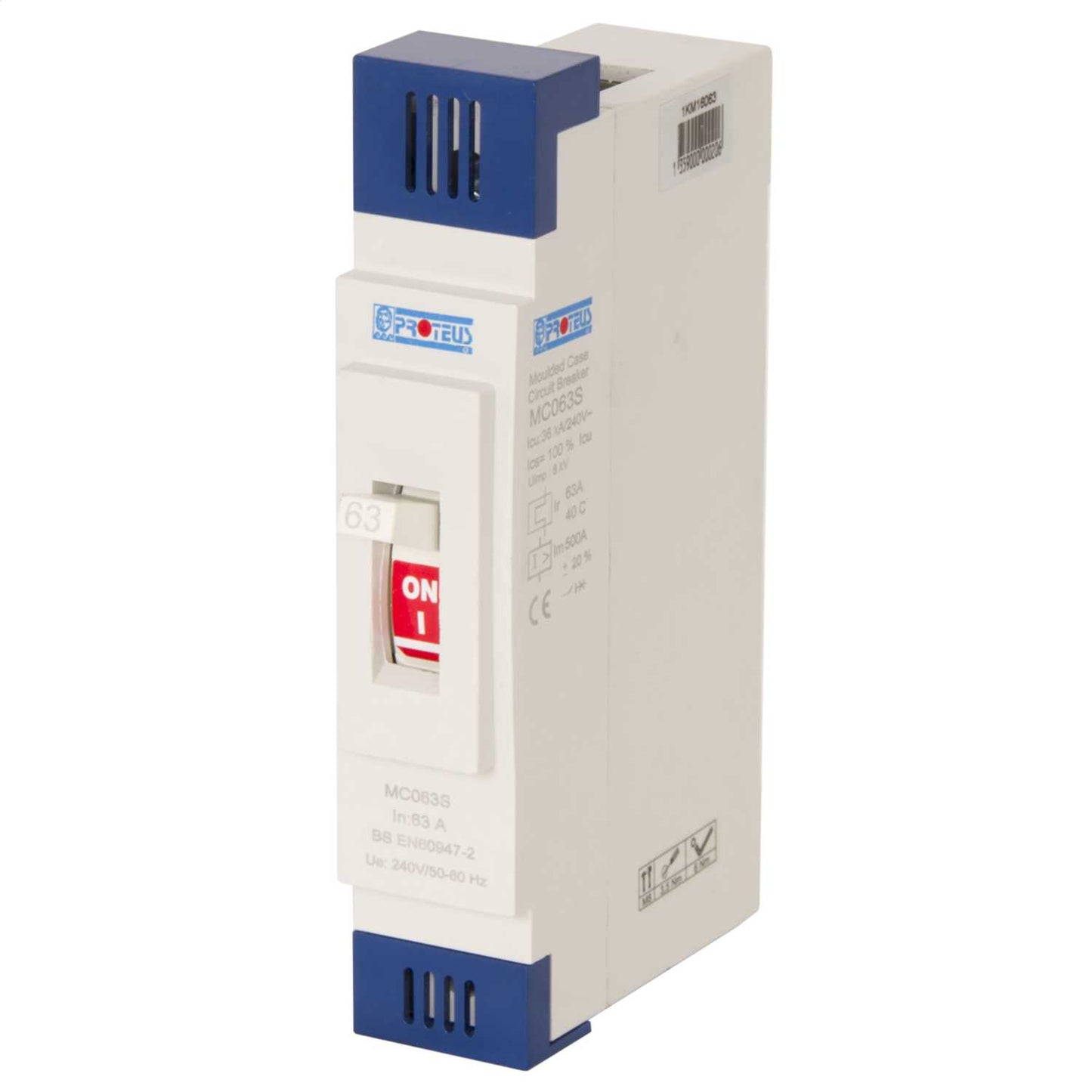 Proteus 63A Single Pole 36kA Mccb