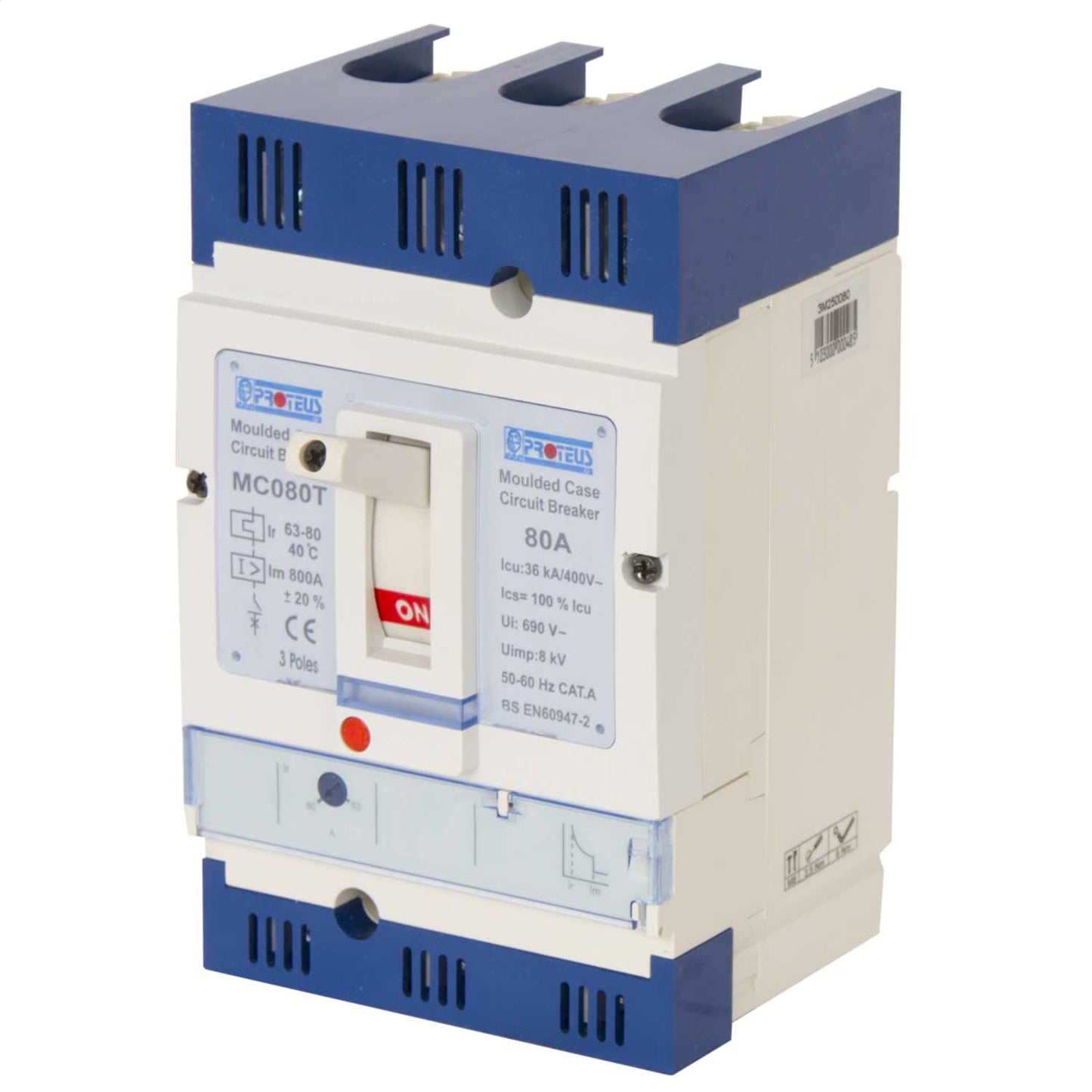 Proteus 80A Triple Pole 36kA Mccb