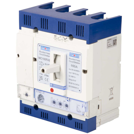 Proteus 100A Four Pole 36kA Electronic Mccb