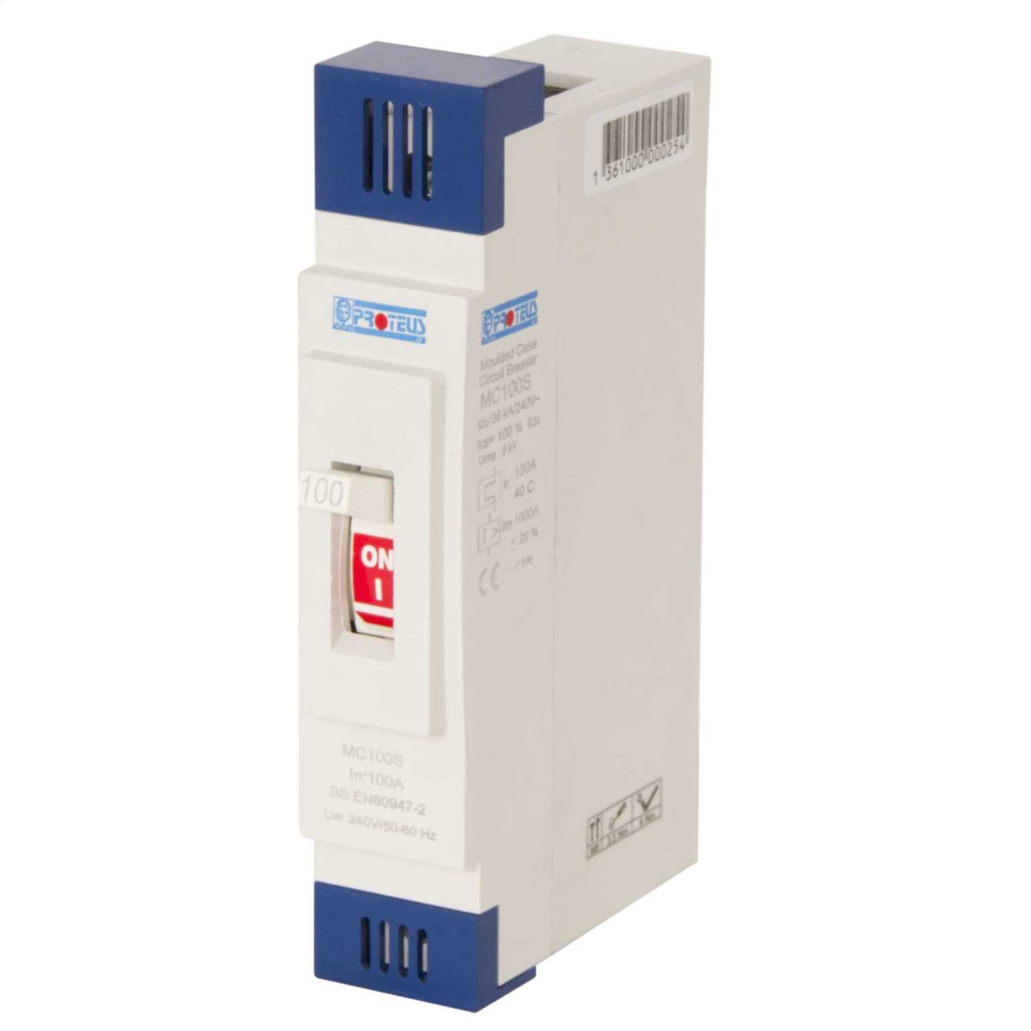 Proteus 100A Single Pole 36kA Mccb