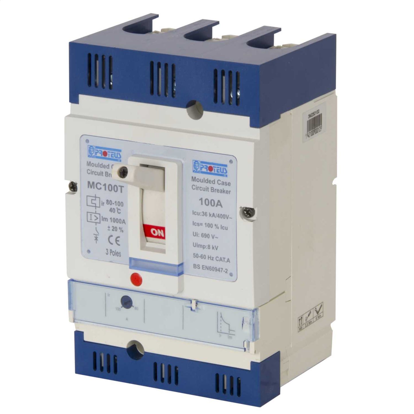Proteus 100A Triple Pole 36kA Mccb