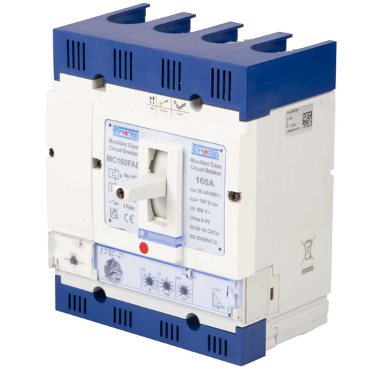 Proteus 160A Four Pole 36kA Electronic Mccb