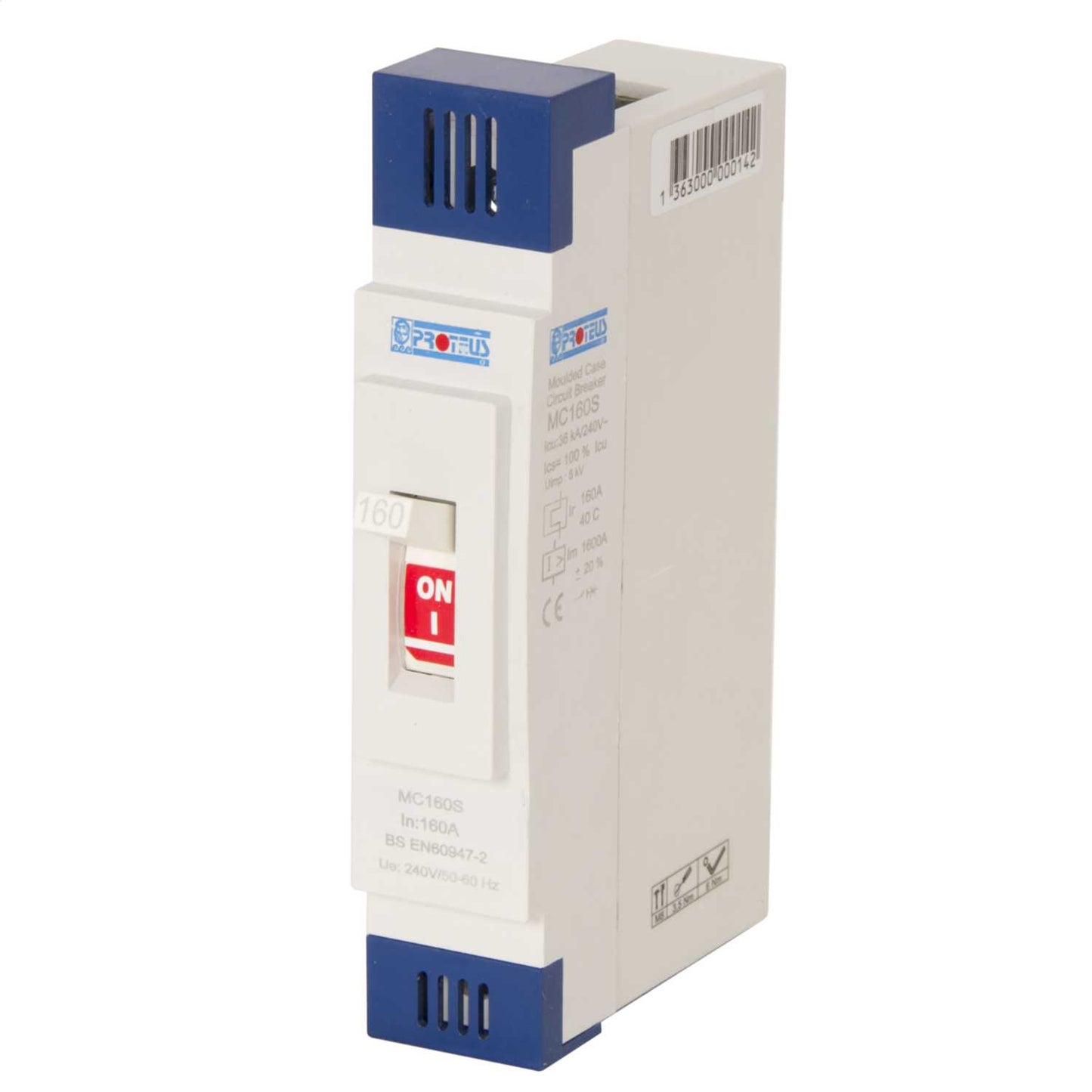 Proteus 160A Single Pole 36kA Mccb