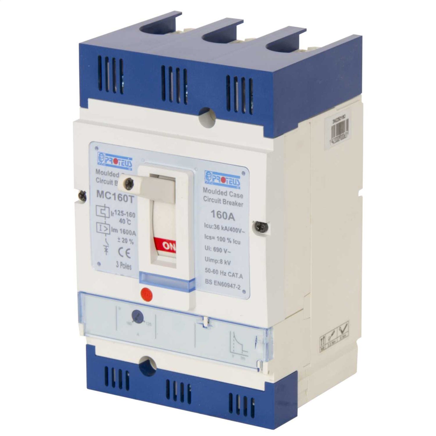 Proteus 160A Triple Pole 36kA Mccb