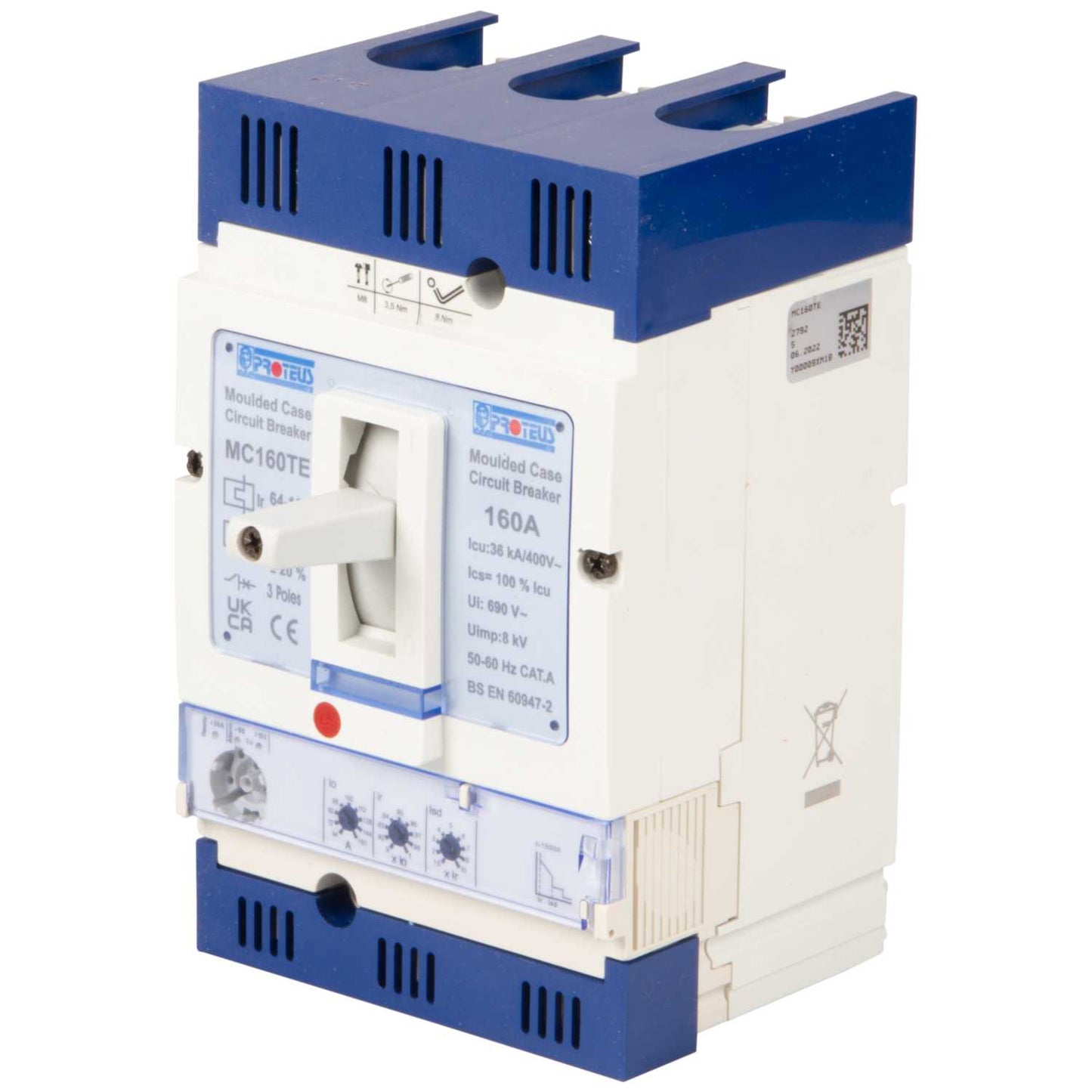 Proteus 160A Triple Pole 36kA Electronic Mccb
