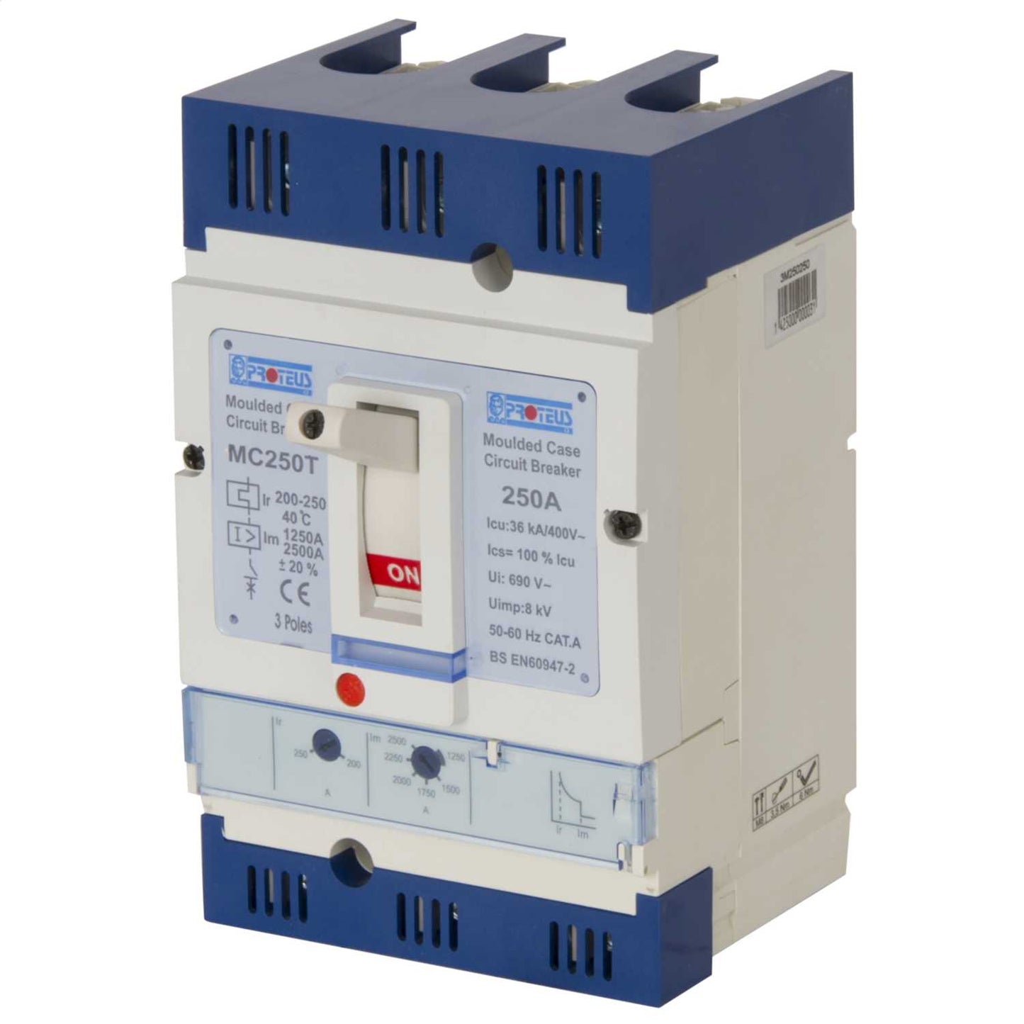 Proteus 250A Triple Pole 36kA Mccb