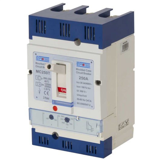 Proteus 250A Triple Pole 36kA Mccb