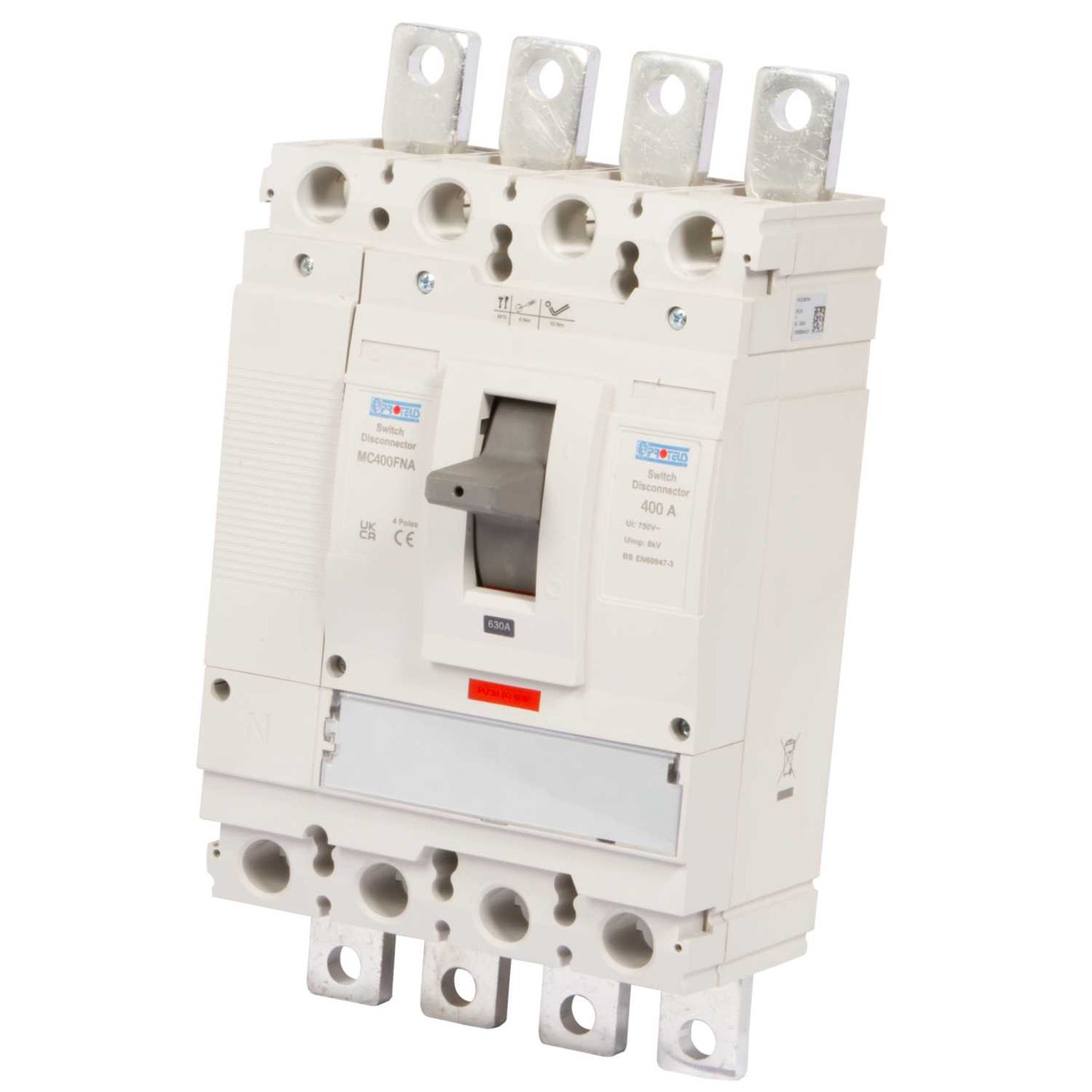 Proteus 400A Four Pole Non-Auto Mccb