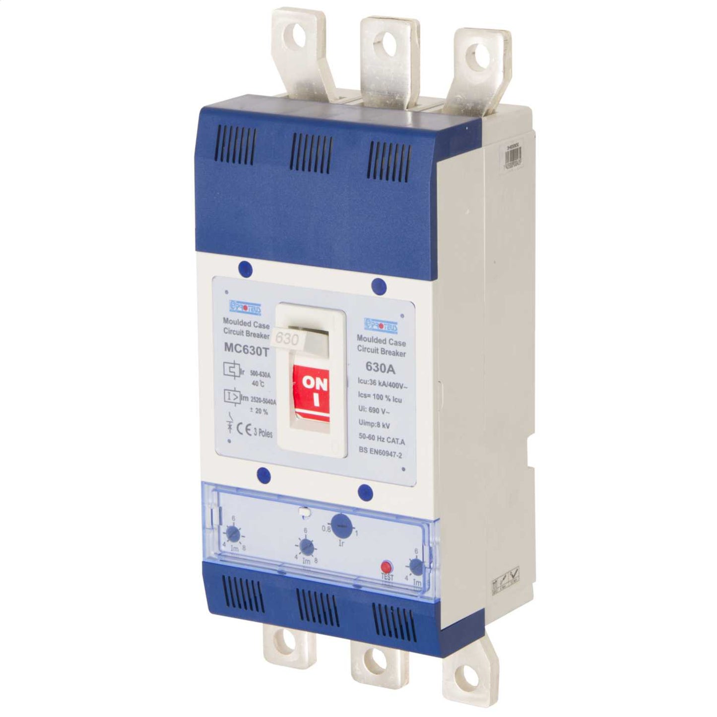 Proteus 630A Triple Pole 36kA Mccb