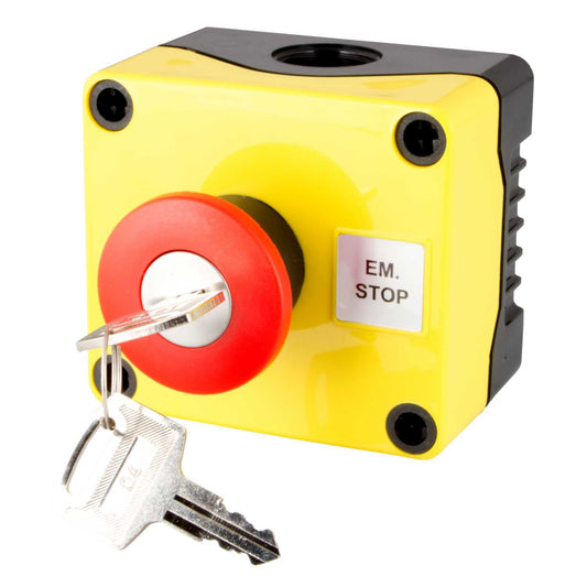 Proteus Emergency Stop Key Release Pushbutton Station IP65