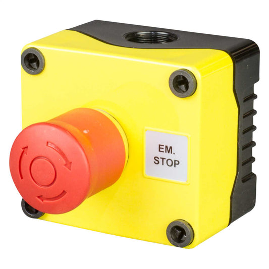 Proteus Emergency Stop Twist Release Pushbutton Station IP65