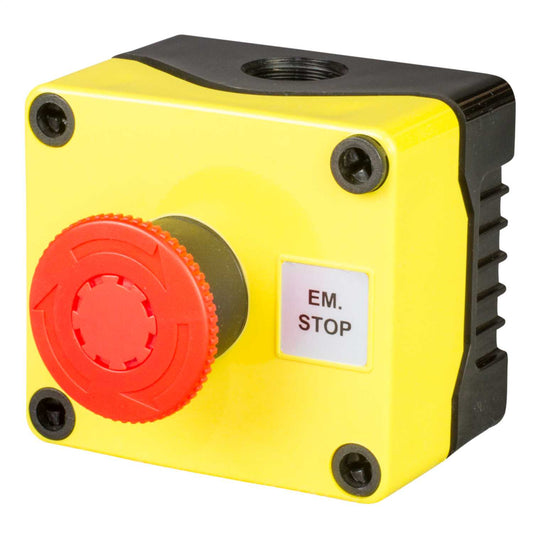 Proteus Emergency Stop Twist Release Pushbutton Station IP65
