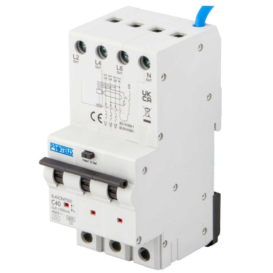 Proteus XL 40A 4 Pole 3 Module C Curve 10kA 300mA Type A Rcbo