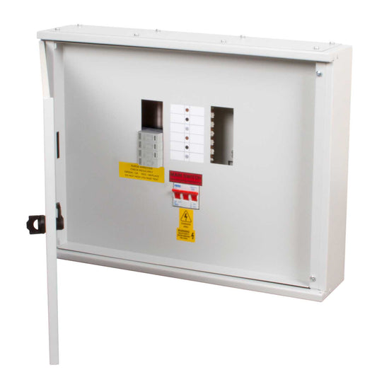 Proteus XL 3 Way TP+N Type B Distribution Board with 125A Incomer and Type 1+2 SPD