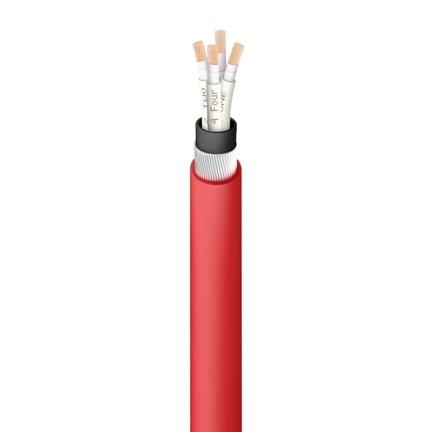 Prysmian 1.5mm² FP500 Fire Cable 4C Red (Cut Length Sold By The Metre)