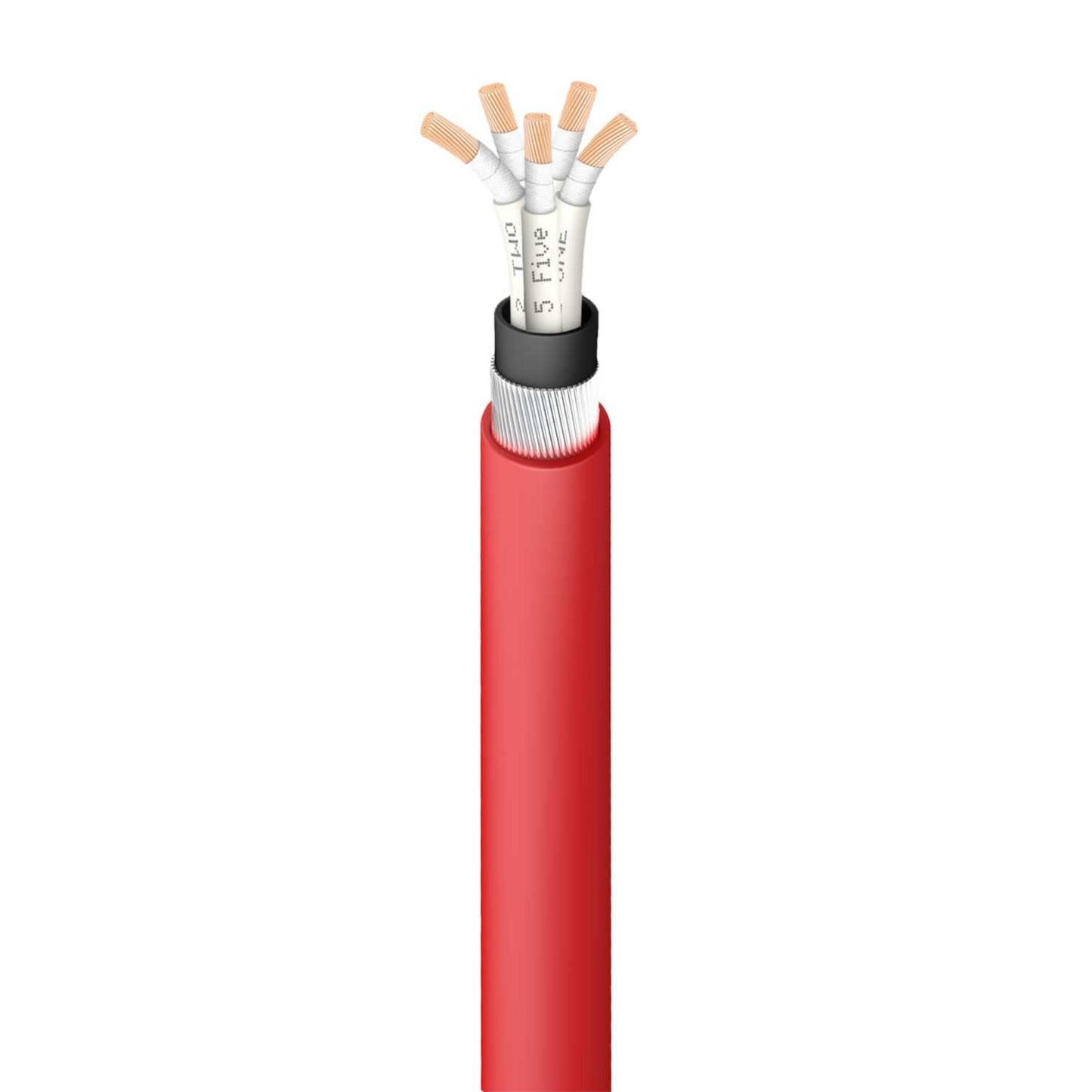 Prysmian 1.5mm² FP500 Fire Cable 5C Red (Cut Length Sold By The Metre)