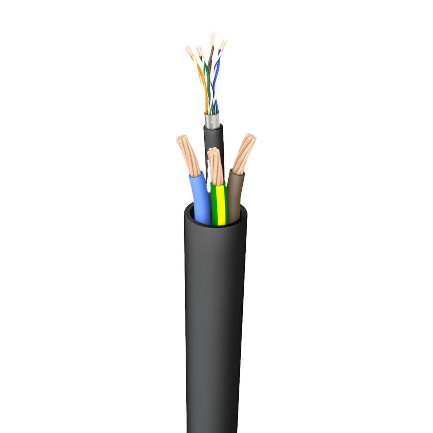 Prysmian 6mm² 3 Core CAT5E EV Cable Black (Cut Length Sold By The Metre)