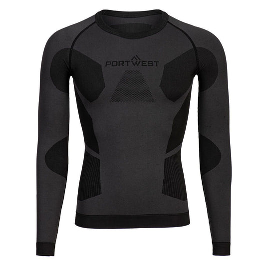 Dynamic Air Baselayer Top, L, , Charcoal