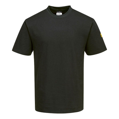 Anti-Static ESD T-Shirt, 4XL, R, Black